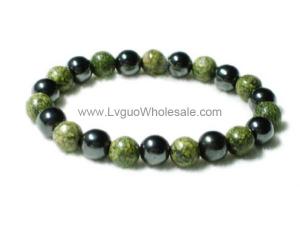 Hematite Stone Beaded Stretch Bracelet